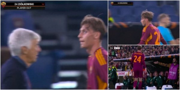 罗体：齐奥尔科夫斯基不满只踢30分钟被换下，他对首个丢球有责任